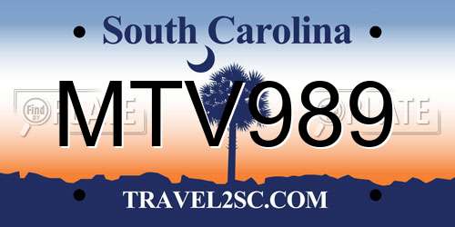 MTV989 South Carolina License Plate