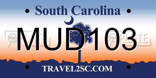 MUD103 South Carolina License Plate