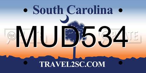 MUD534 South Carolina License Plate