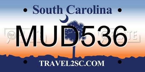 MUD536 South Carolina License Plate