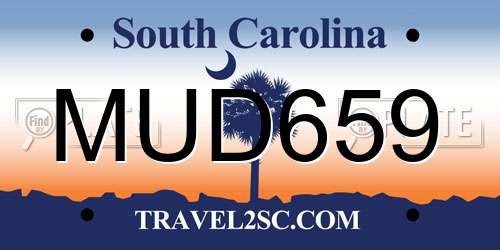MUD659 South Carolina License Plate