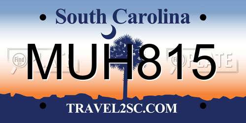 MUH815 South Carolina License Plate