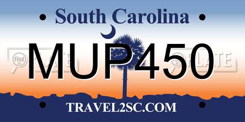 MUP450 South Carolina License Plate