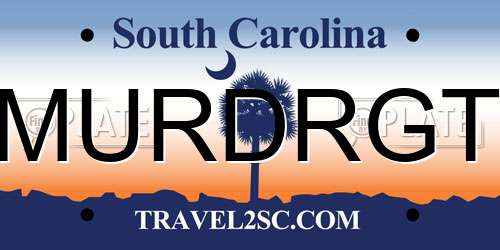 MURDRGT South Carolina License Plate
