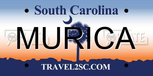 MURICA South Carolina License Plate