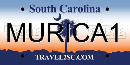 MURICA1 South Carolina License Plate