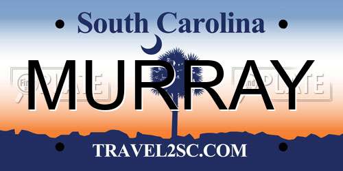 MURRAY South Carolina License Plate