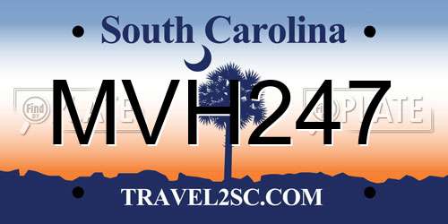 MVH247 South Carolina License Plate