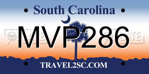 MVP286 South Carolina License Plate