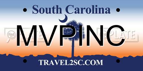 MVPINC South Carolina License Plate