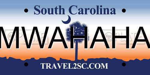 MWAHAHA South Carolina License Plate