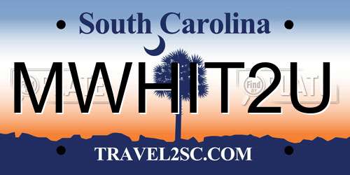 MWHIT2U South Carolina License Plate