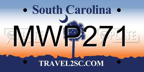 MWP271 South Carolina License Plate