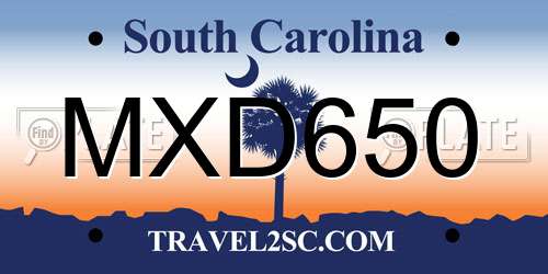 MXD650 South Carolina License Plate