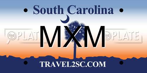 MXM South Carolina License Plate