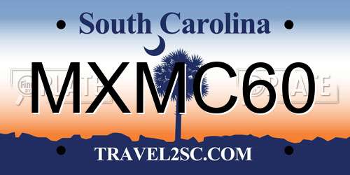MXMC60 South Carolina License Plate