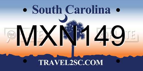 MXN149 South Carolina License Plate