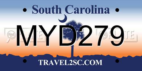MYD279 South Carolina License Plate