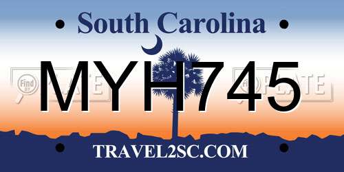 MYH745 South Carolina License Plate