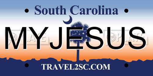 MYJESUS South Carolina License Plate