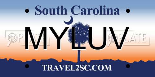 MYLUV South Carolina License Plate