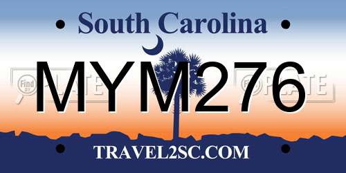 MYM276 South Carolina License Plate