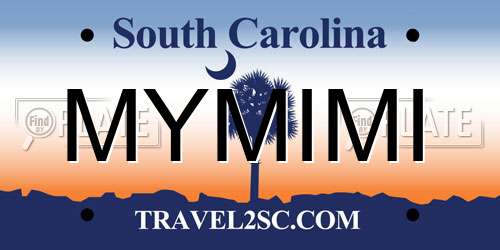 MYMIMI South Carolina License Plate