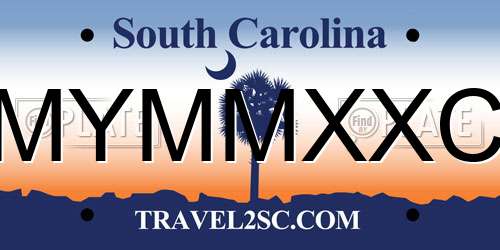 MYMMXXC South Carolina License Plate