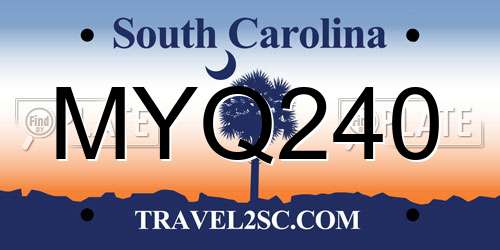 MYQ240 South Carolina License Plate