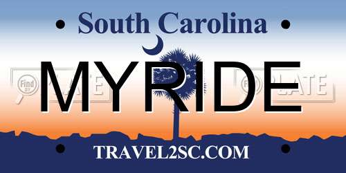 MYRIDE South Carolina License Plate