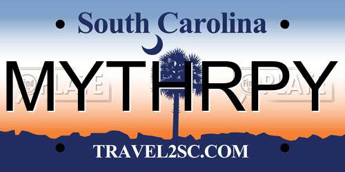MYTHRPY South Carolina License Plate