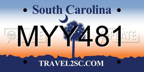 MYY481 South Carolina License Plate