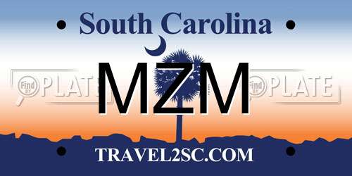 MZM South Carolina License Plate