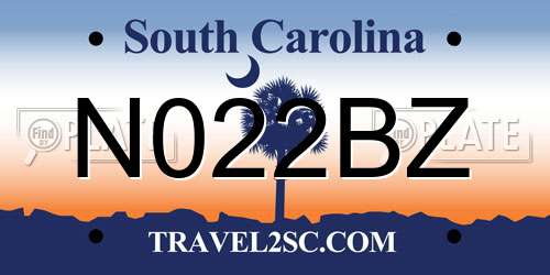 N022BZ South Carolina License Plate