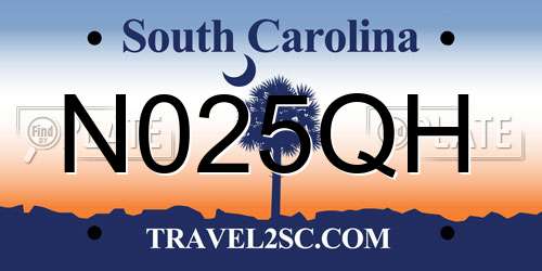 N025QH South Carolina License Plate
