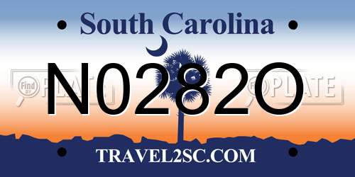 N0282O South Carolina License Plate