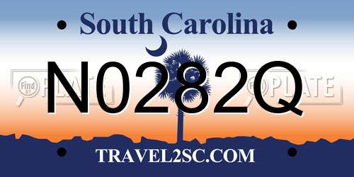 N0282Q South Carolina License Plate
