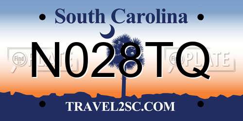 N028TQ South Carolina License Plate