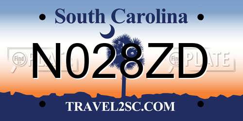N028ZD South Carolina License Plate