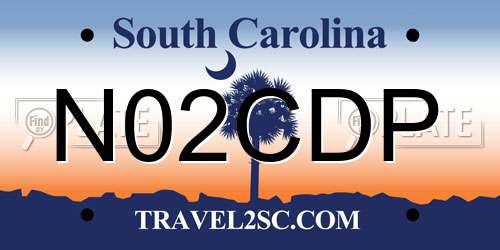 N02CDP South Carolina License Plate