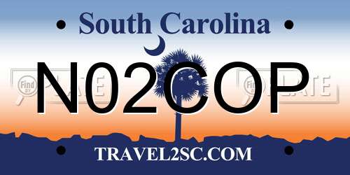 N02COP South Carolina License Plate