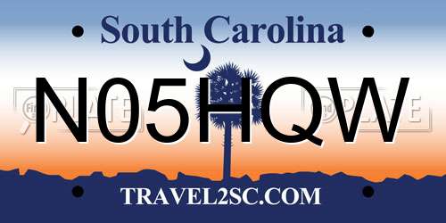 N05HQW South Carolina License Plate