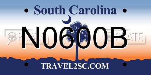 N0600B South Carolina License Plate