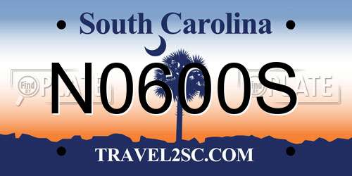 N0600S South Carolina License Plate