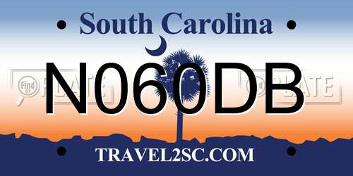N060DB South Carolina License Plate