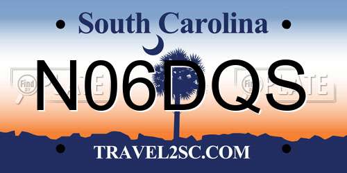 N06DQS South Carolina License Plate