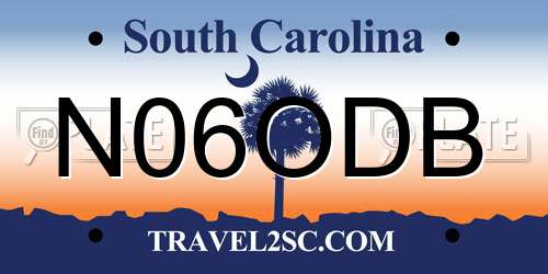 N06ODB South Carolina License Plate