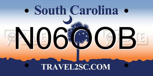 N06OOB South Carolina License Plate