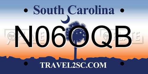N06OQB South Carolina License Plate