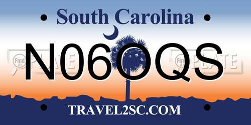 N06OQS South Carolina License Plate